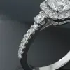 Princess Halo Engagement Ring