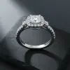 Princess Halo Engagement Ring