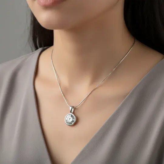 Diamond Solitaire Pendant