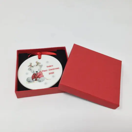 Baby's 1st Christmas Rocking Horse Ceramic Bauble