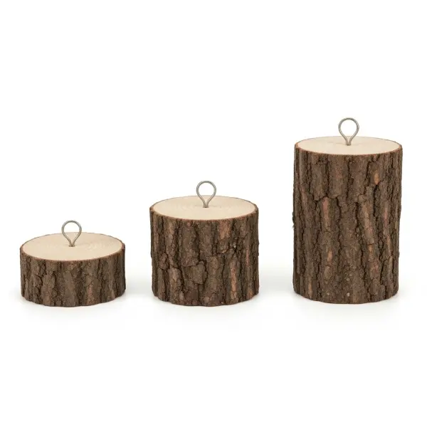 Natural Wood Perch Set