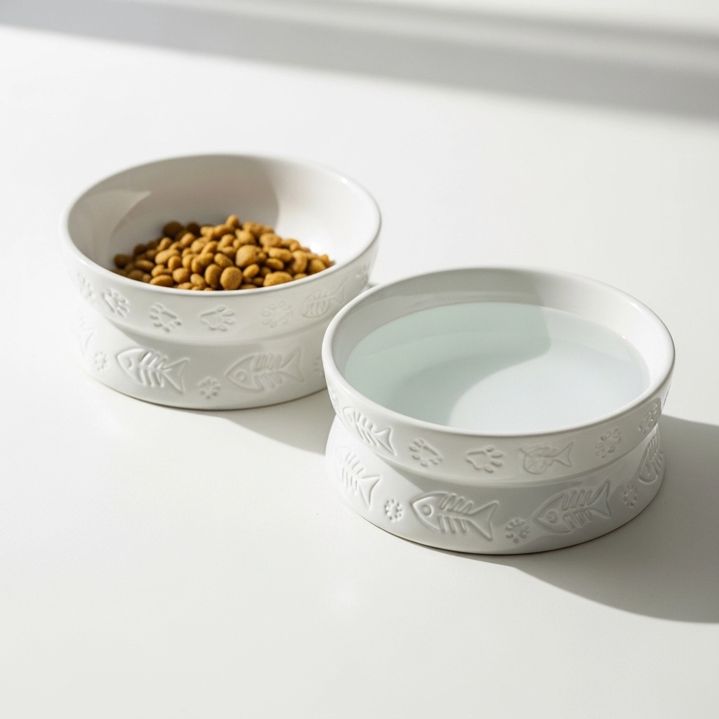 Ceramic Cat Bowl Set