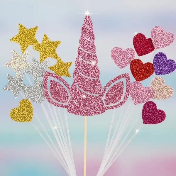 Glitter Cake Topper Collection